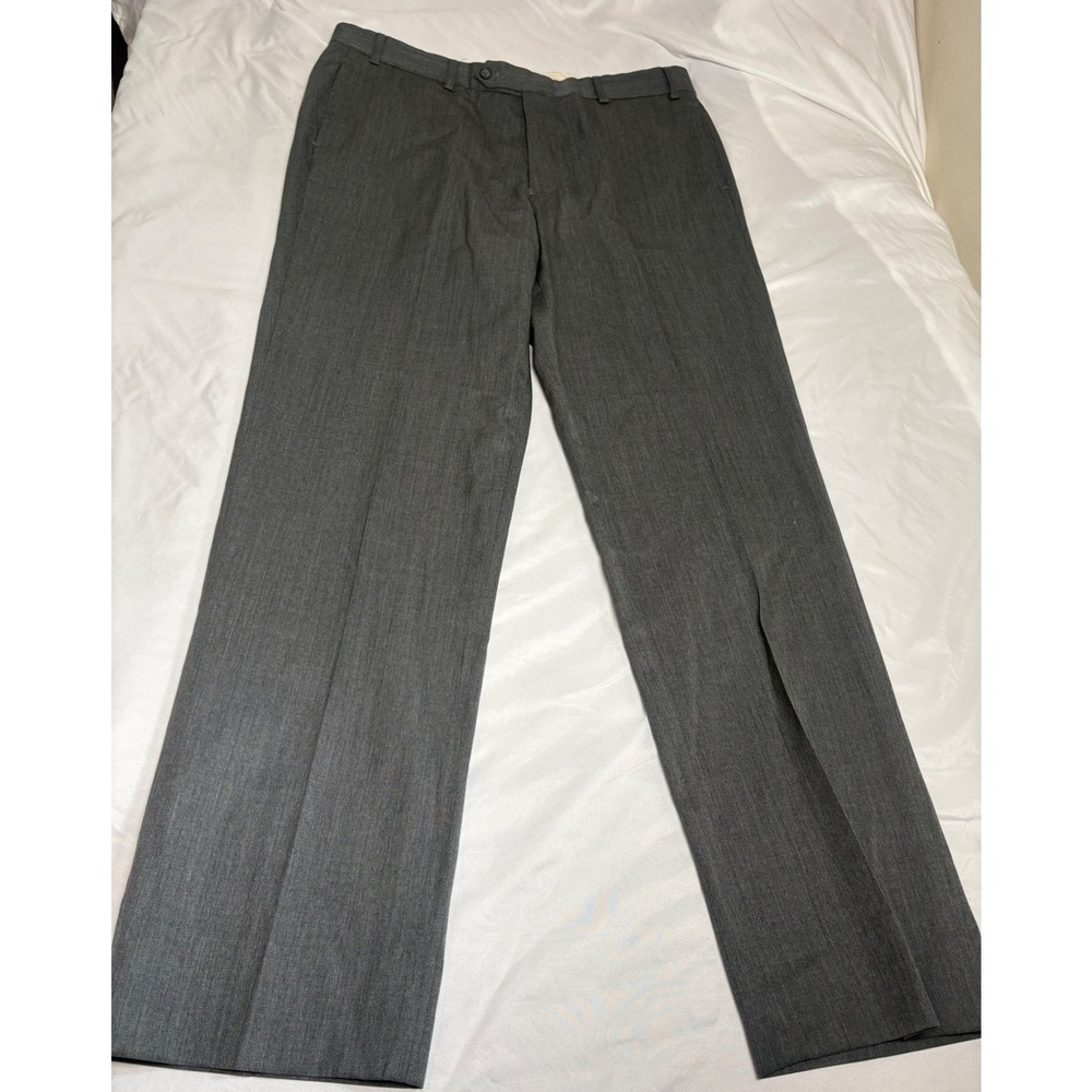 Brooks Brothers Dress Pants Mens 38x34 Gray Excellent Madison Fit Wool Blend